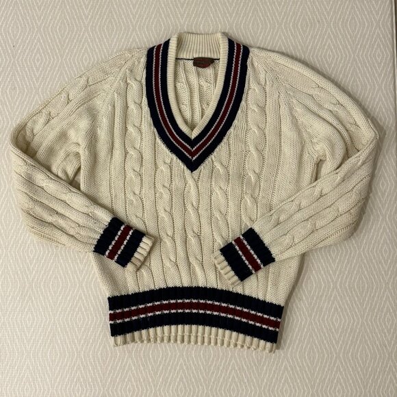 Cable Knit Sweater Vintage Size Large - Picture 2 of 5